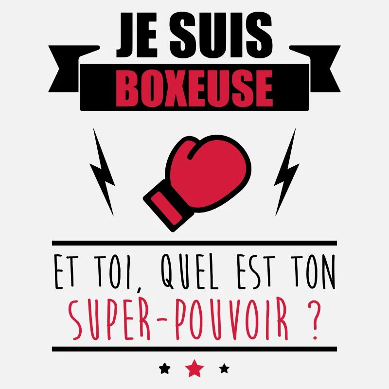 Super pouvoir boxeuse, cadeau boxe, boxeuse