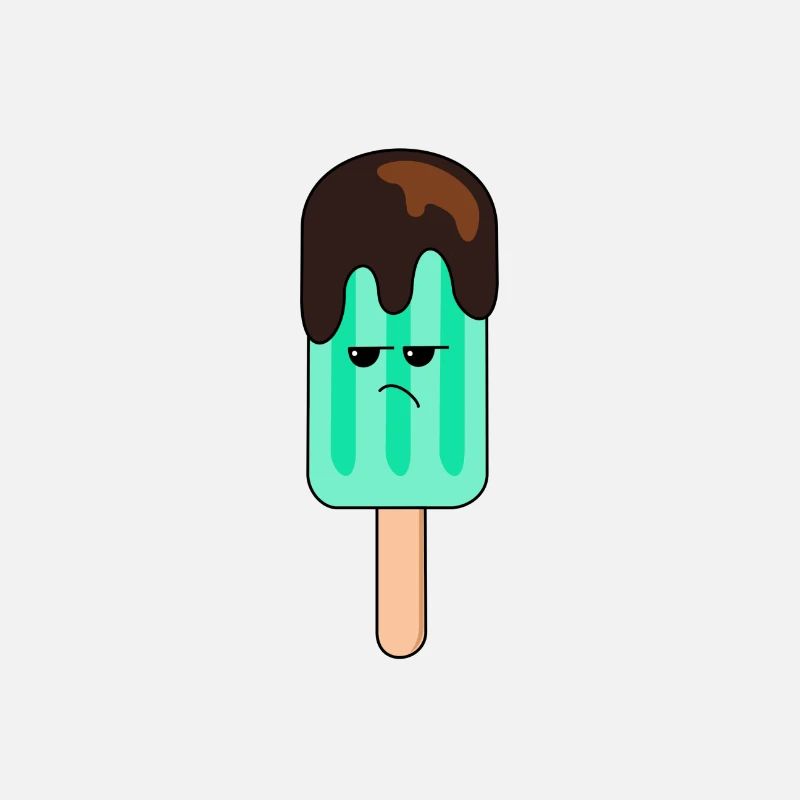Water ice | Cool | Face | Popsicles | blue