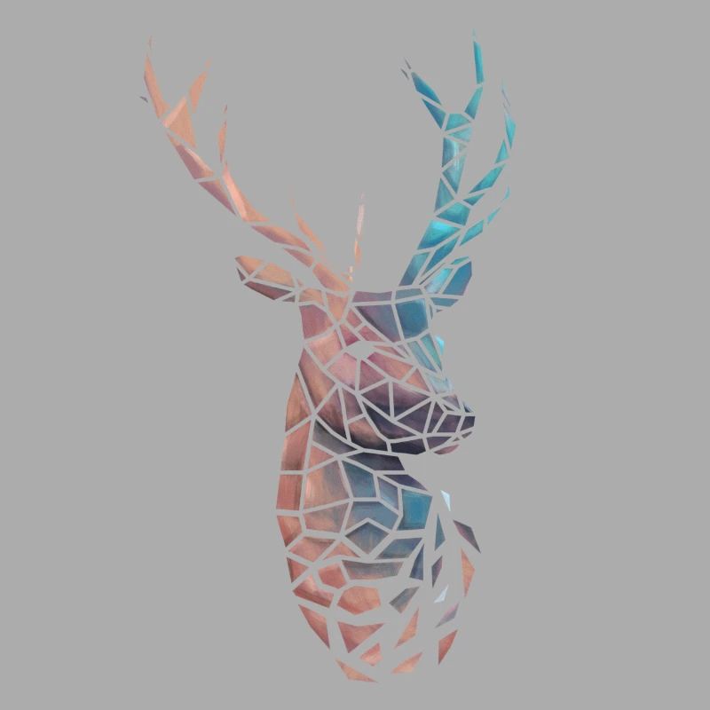 Low poly deer gradient