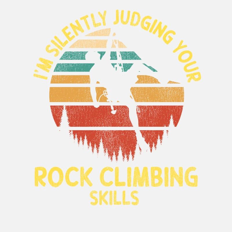 Rock Climbing Climber Retro
