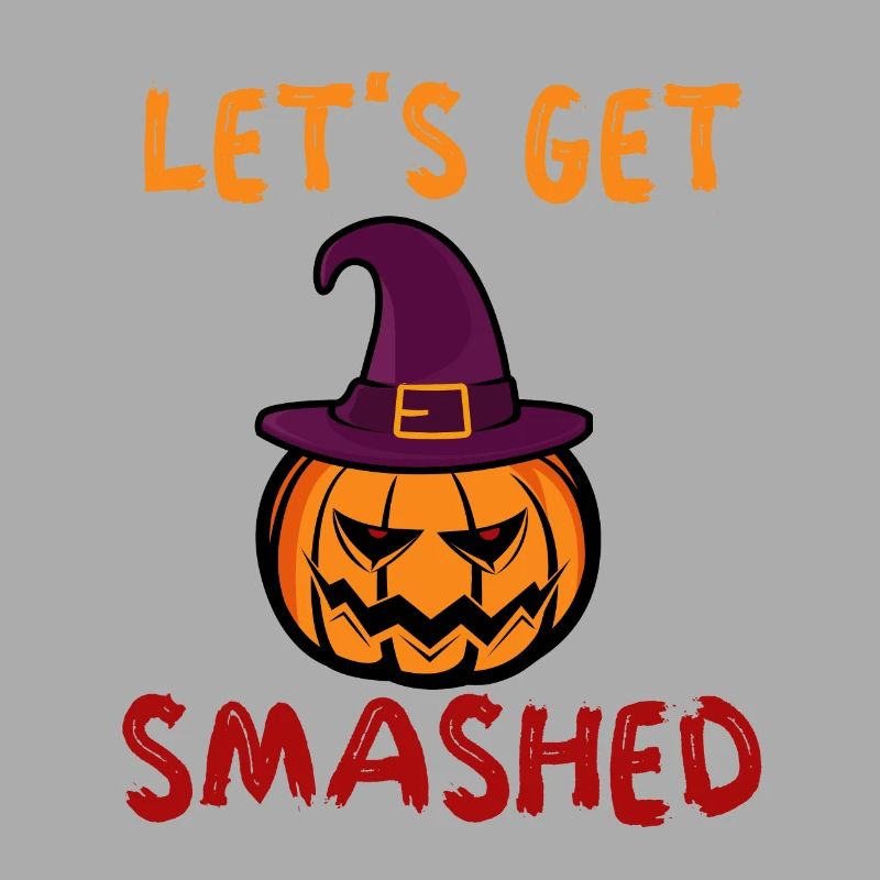 Let’s Get Smashed Pumpkin Lantern Witch Halloween