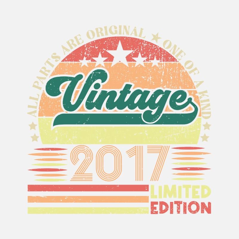 Cadeau d’anniversaire Retro 2017. Vintage 2017.