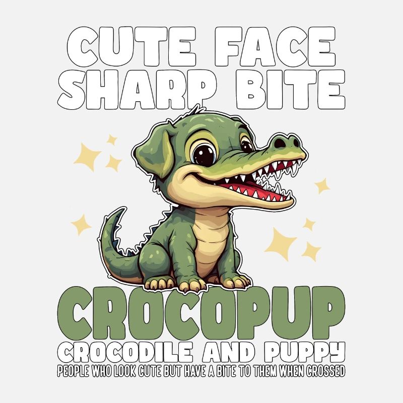 CUTE FACE SHARP BITE - CROCODILE AND PUPPY
