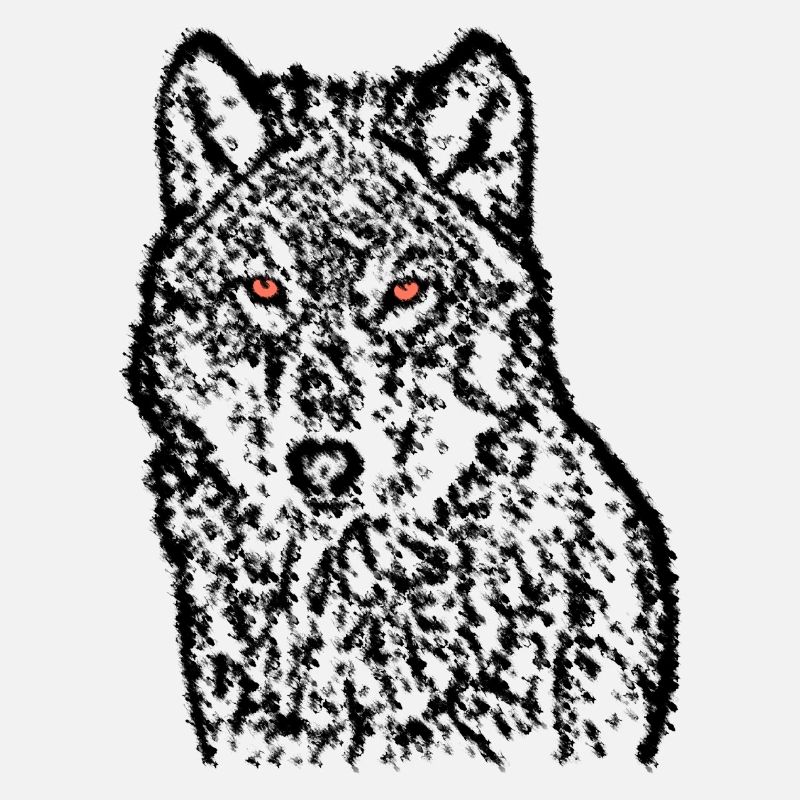 Wolf Mit Roten Augen