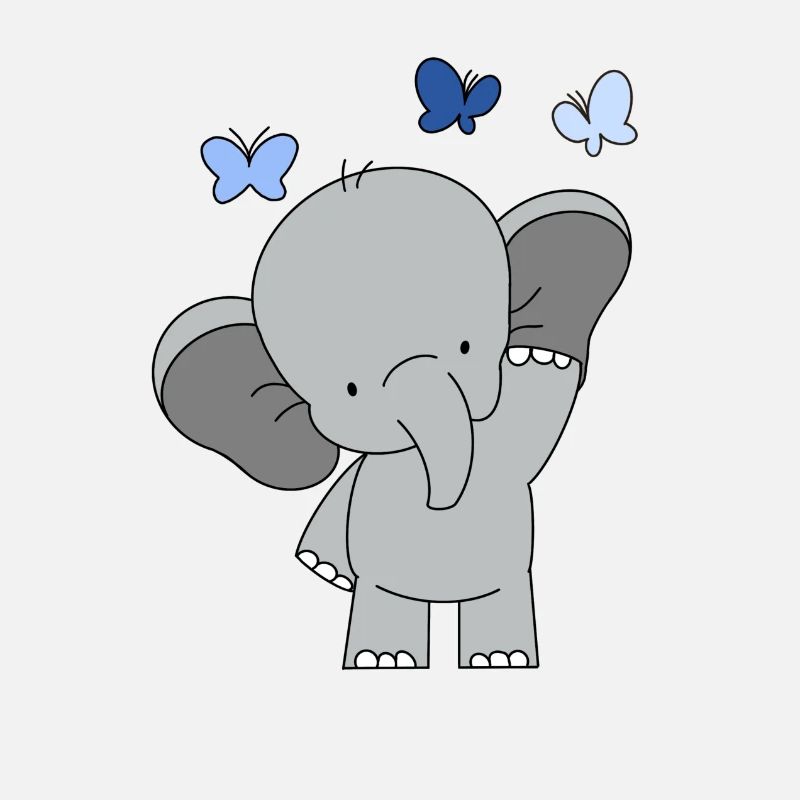 Bébé éléphant 🐘 bleu 💙💙💙