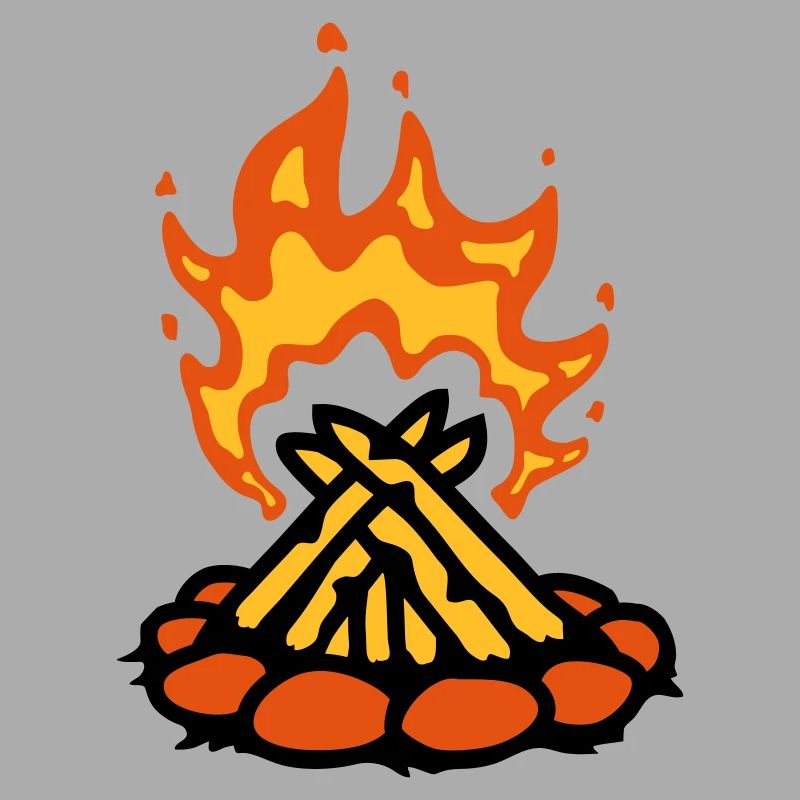 Fire primitive campfire camping