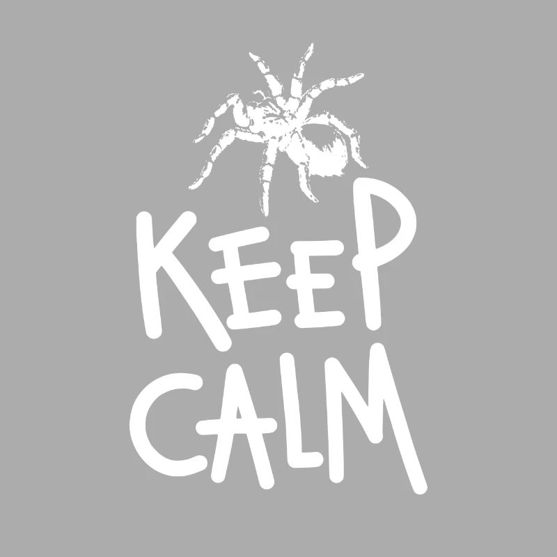 Keep Calm Tarentule Araignée blanc design horizontal