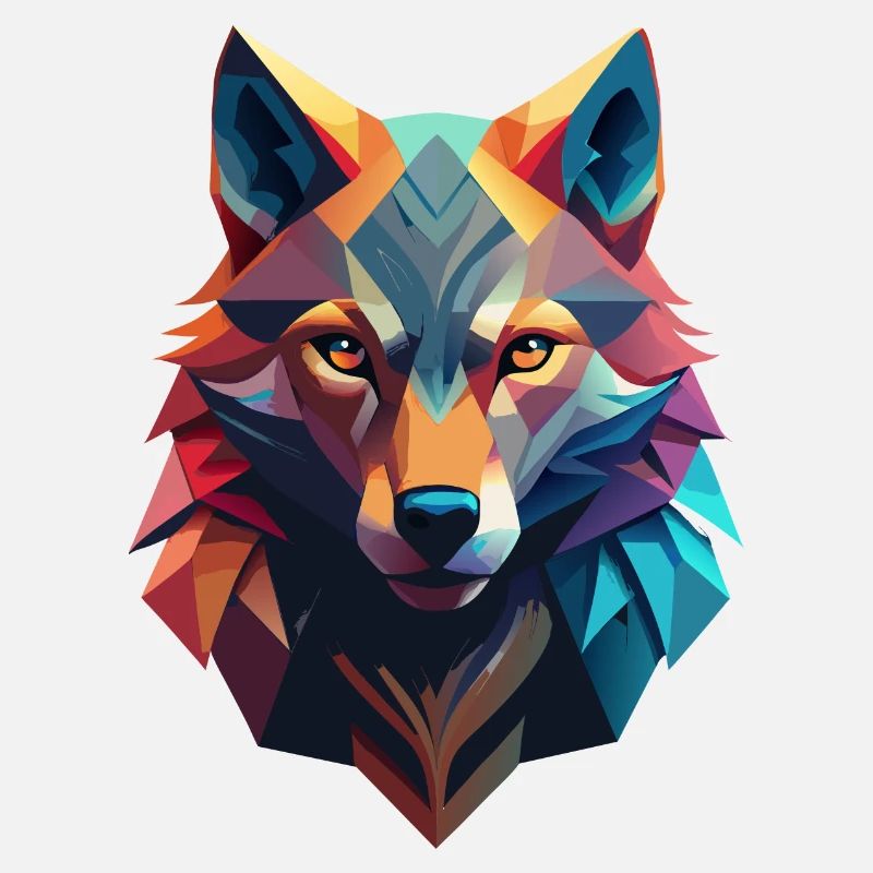 Avatar low poly d’un loup