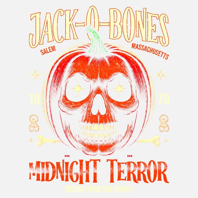 Jack-O-Bones Retro Skull Pumpkin Horror
