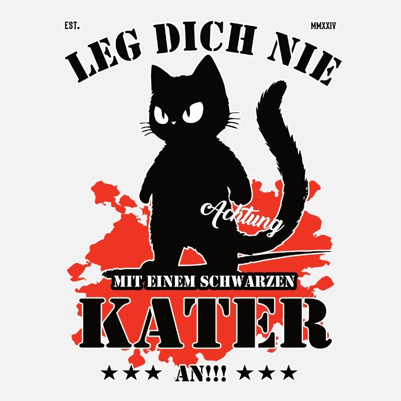 Drôle de chat noir design