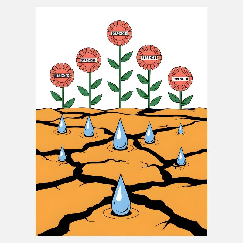 Strength Blooms from Adversity – Resilience Art