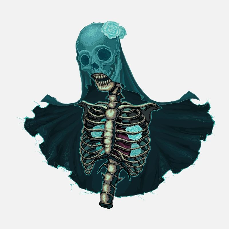 Skeleton ghost cool creepy Halloween gift