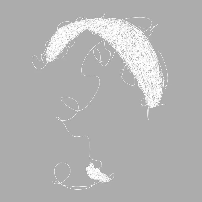 Paraglider scribble white