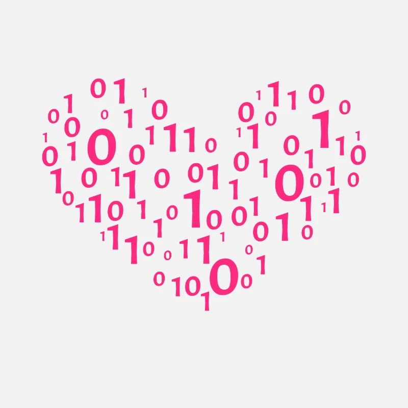 Cadeau de codage de coeur informatique