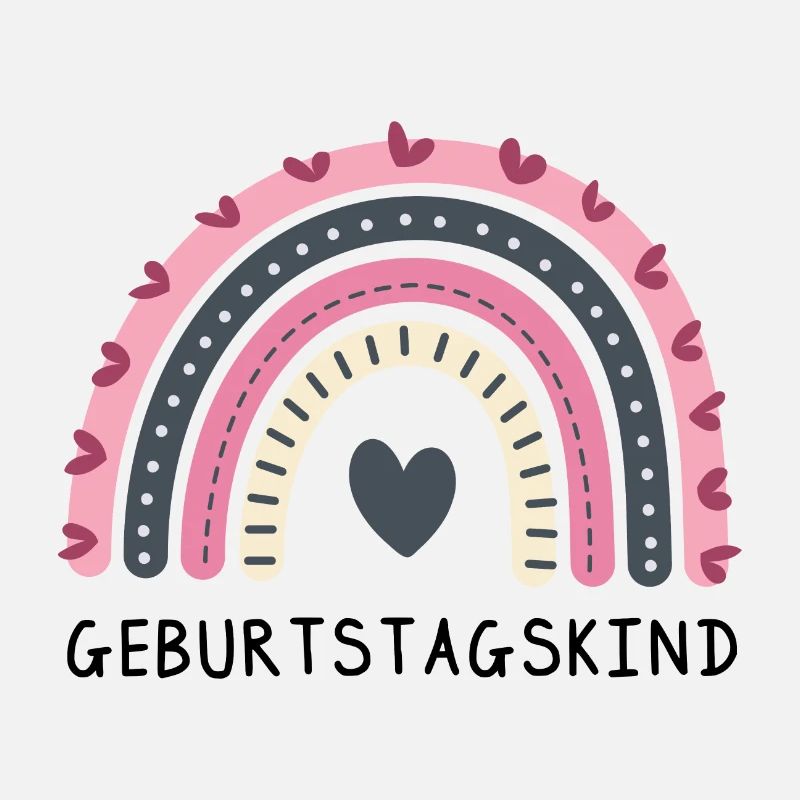 Geburtstagskind | Regenbogen mit Herz | Boho Style