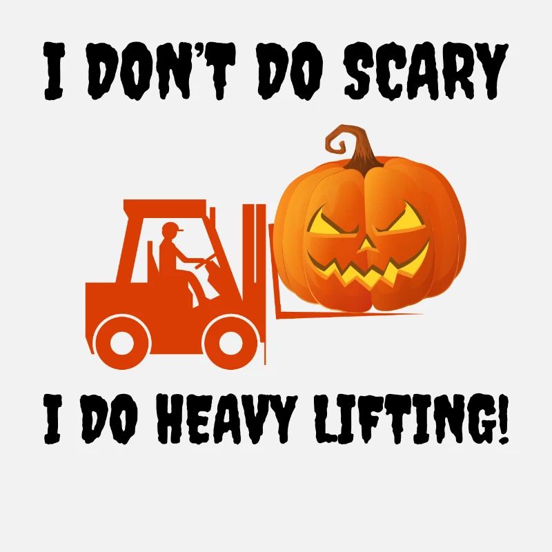 Halloween themed Forklift Operator Pumpkin Funny