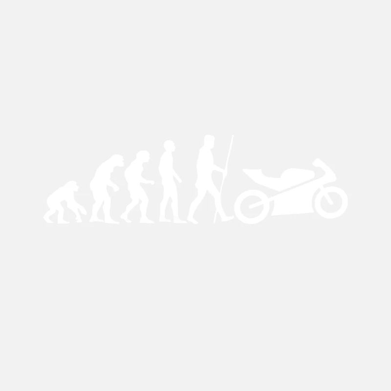 Die Evolution der Menschheit ist das Motorrad