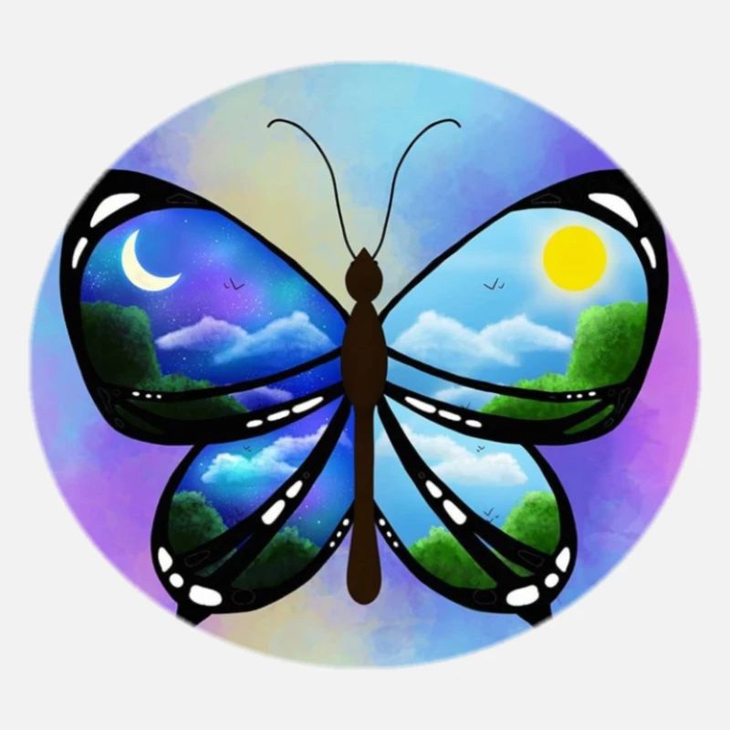 Papillon bleu nature amazone