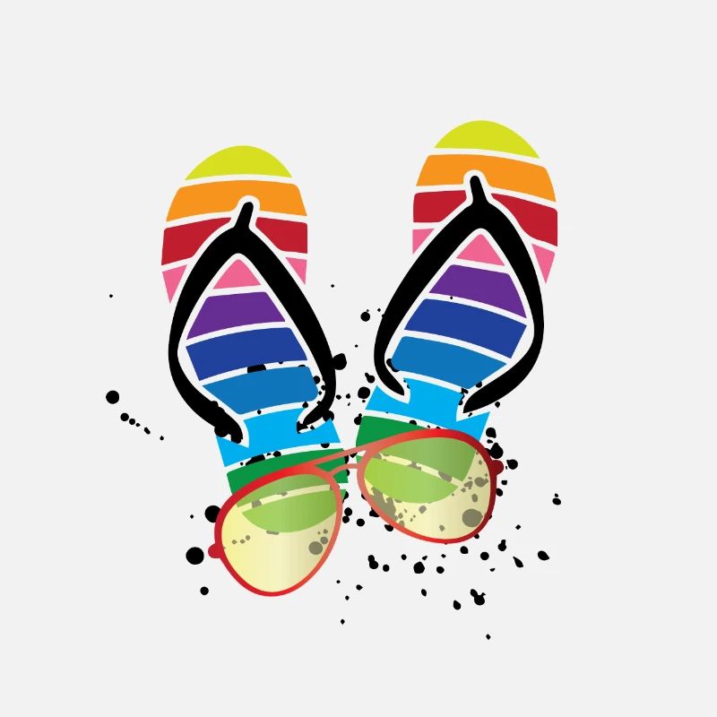 Sommer Vibes Flip Flops Brille