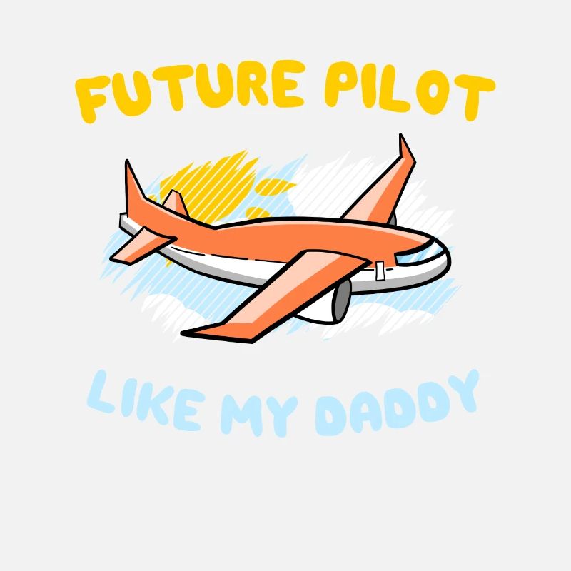 Pilot wie Papa Flugzeug Comic Kinder Geschenk