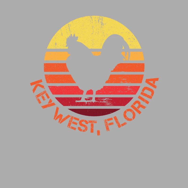 Retro beunruhigtes Key West Florida Chicken Gift oder