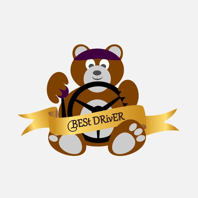 Teddy, bear, car, driver, cool, grizzly, paw