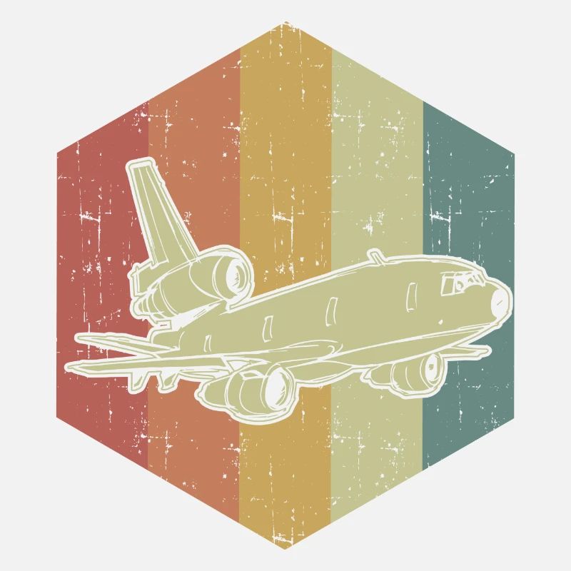 Flugzeug Retro Farben Cooles Geschenk