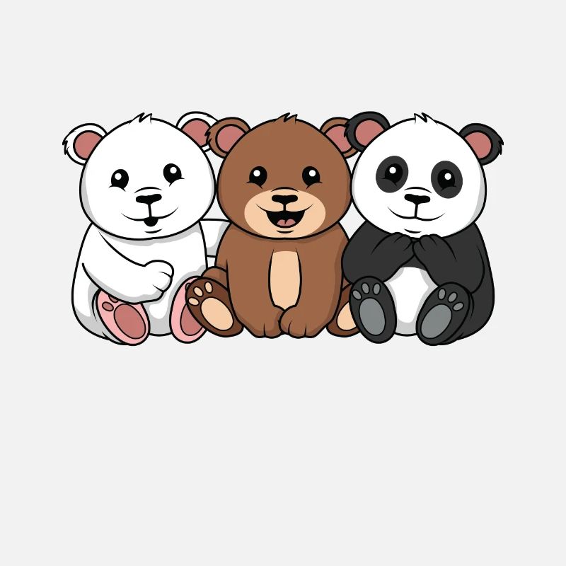 3 Bears 3 Bears Polar Bear Bear Panda