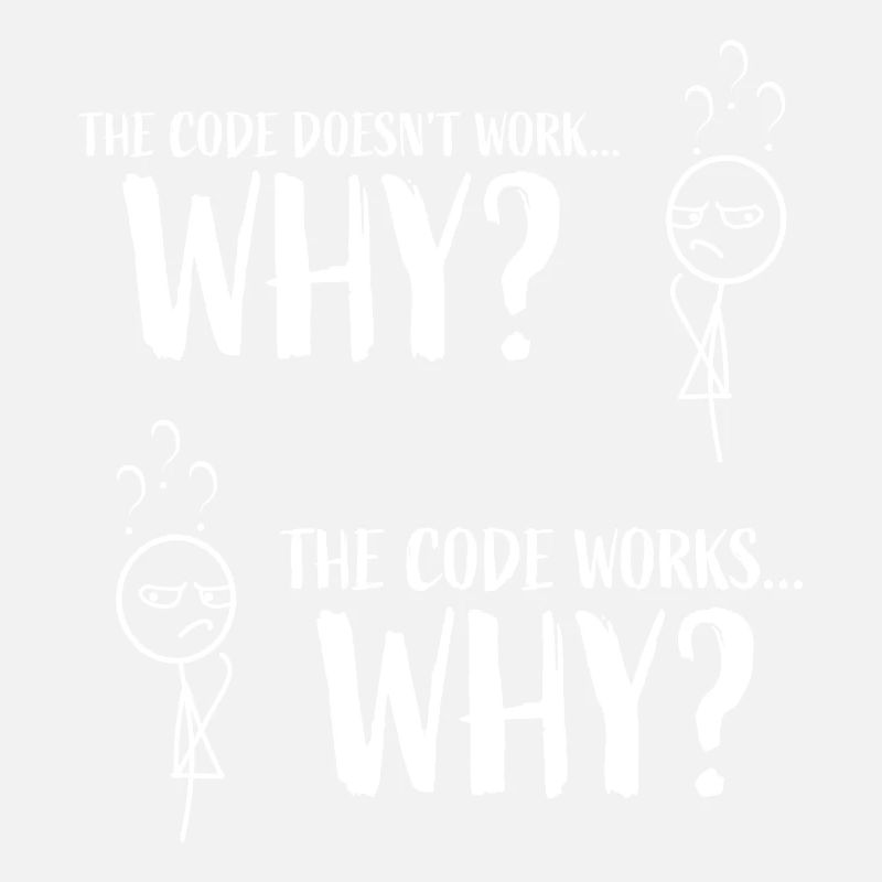 Funny Coding Programmer Gift "The code works..Why"