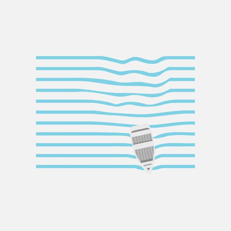 Bateau sur les vagues