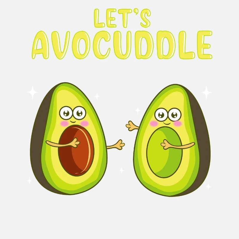Drôle Let’s Avocuddle Mignon avocat Câlin Jeu de mots