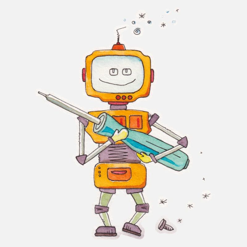 watercolor tinbot