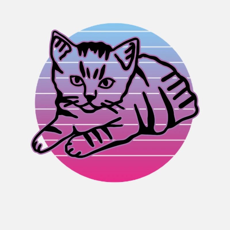 Chat graphique Retro Cat pour les propriétaires de chats