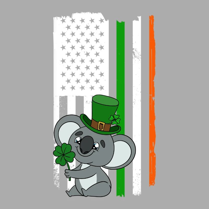 Mignon koala avec chapeau Saint-Patrick