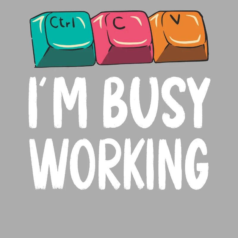 Drôle de copier-coller Ctrl-C Ctrl-V occupé à travailler