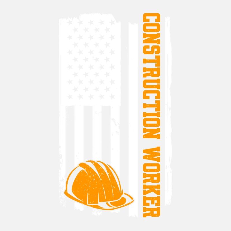 Flag USA Construction Worker