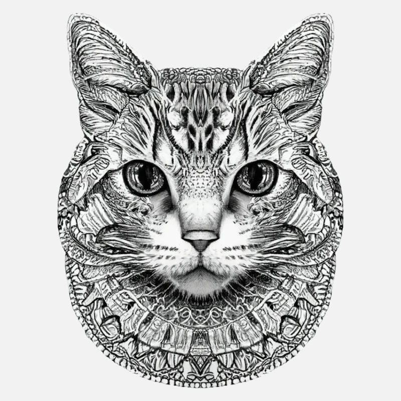 CHAT STYLISÉ MANDALA
