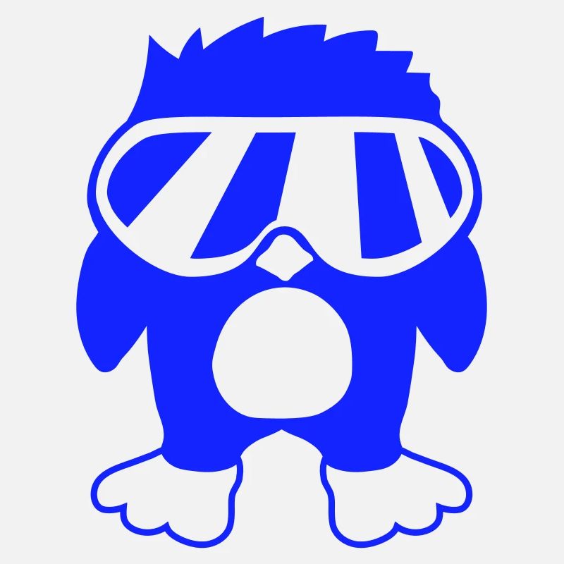 Pinguin Vogel Coole Schibrille DJ Spaß Vögelchen