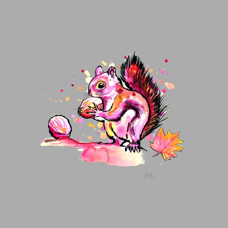 Squirrel while feeding