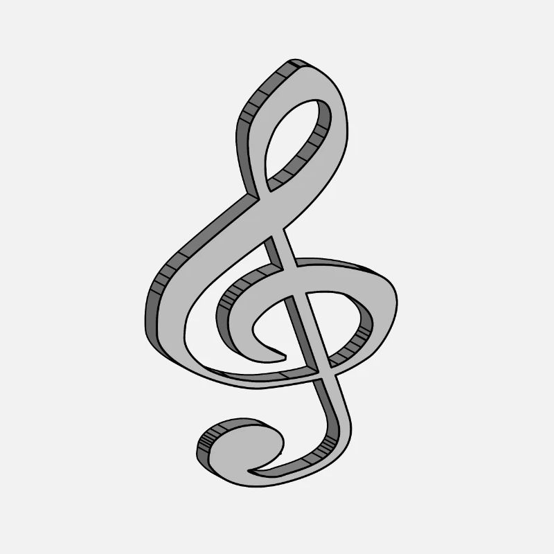 Clef aiguë en 3D