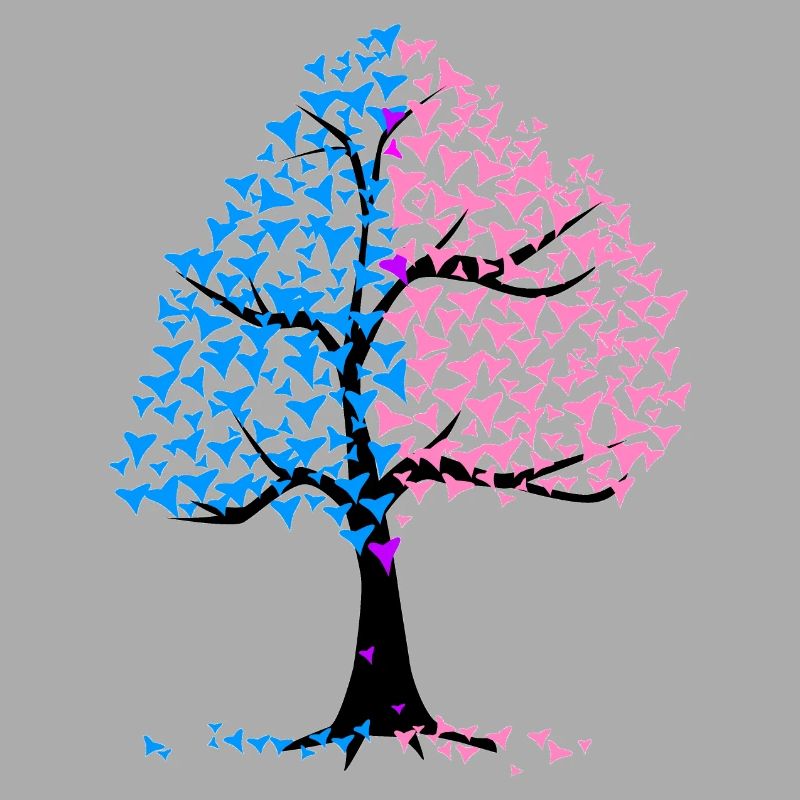 Junge Mädchen Herzen Baum