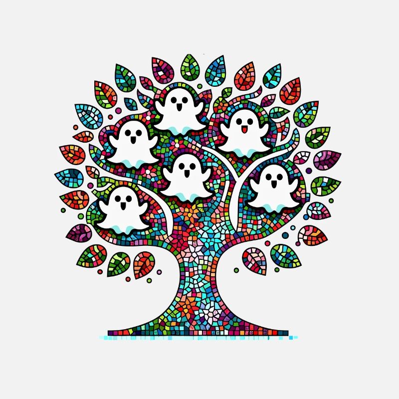 Mosaic Ghost Tree T-Shirt
