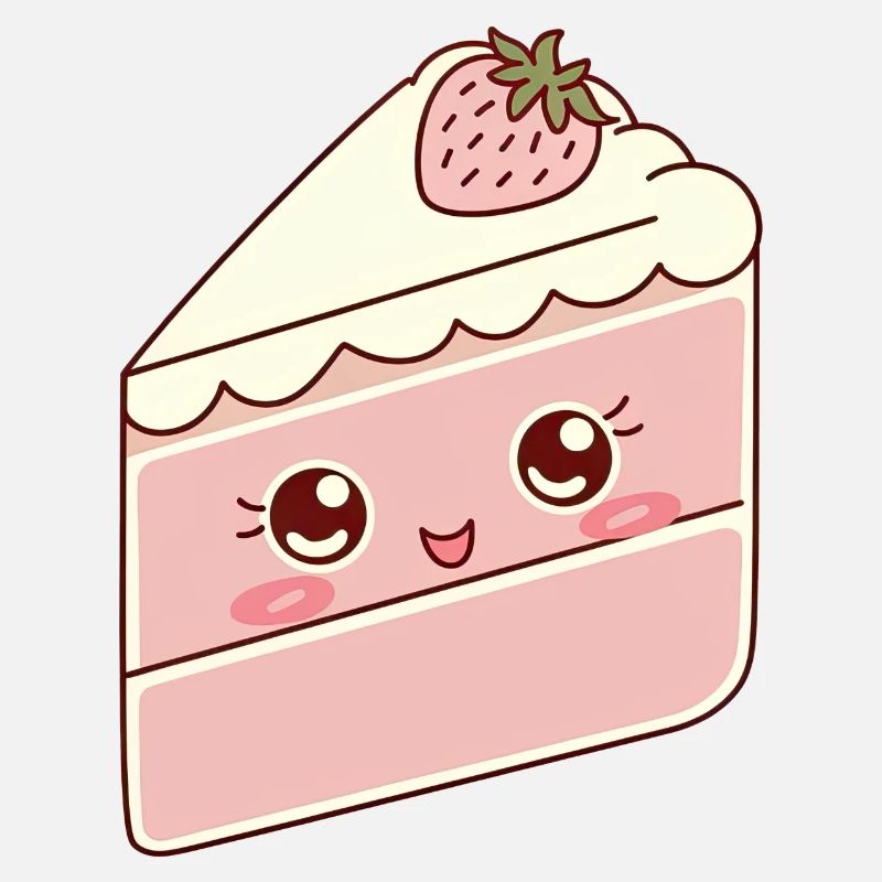 Cute Kawaii Strawberry Cake