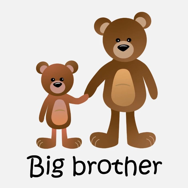 cute bear siblings, big brother