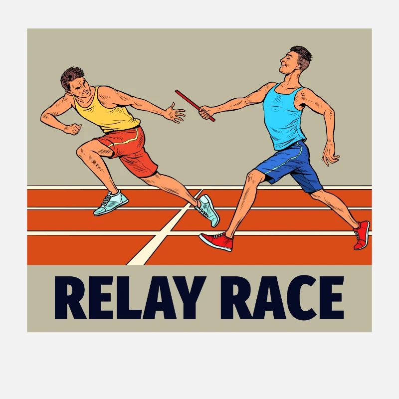 Course de relais athlète athlétisme course à pied