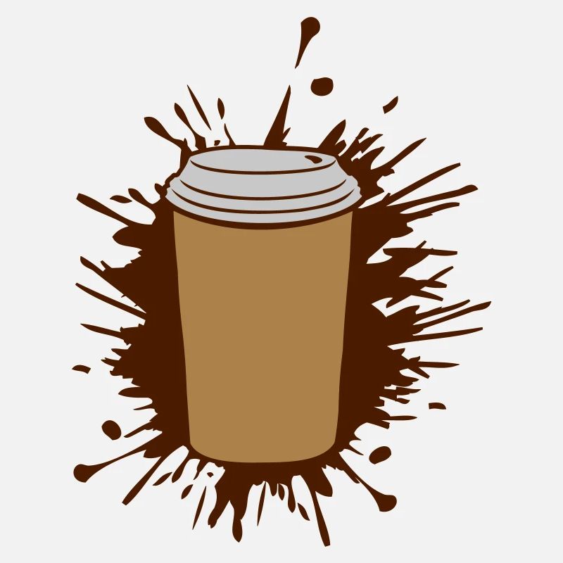 Éclaboussures de gouttes de couleur de tasse à café