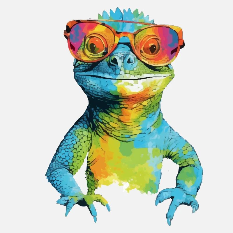 Geck the spectacled lizard