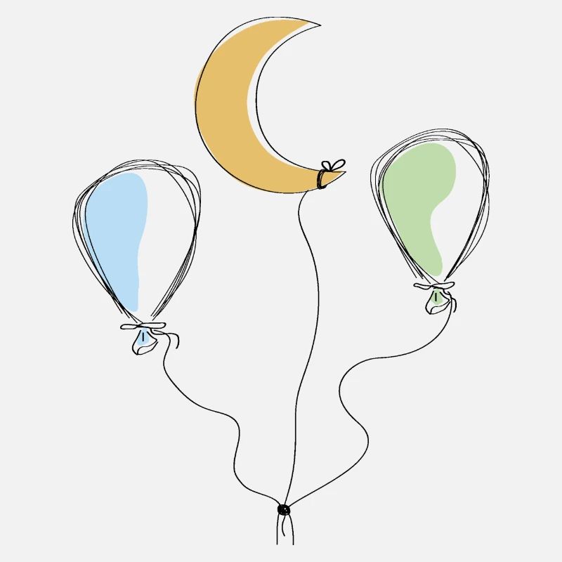 Moon and Balloons