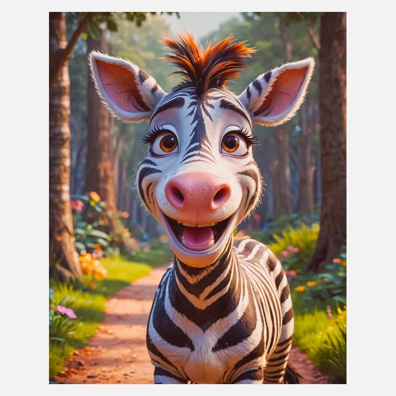 Super süße afrikanische Tiere Zebra