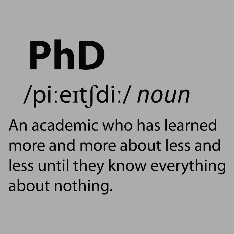 PhD Funny Dictionary Définition